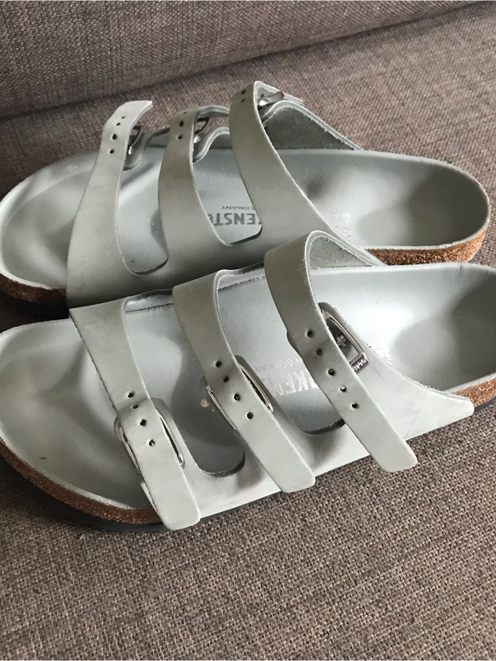 Birkenstock 37 Florida Fresh Sandals in Pure Sage EUC - Picture 4 of 5